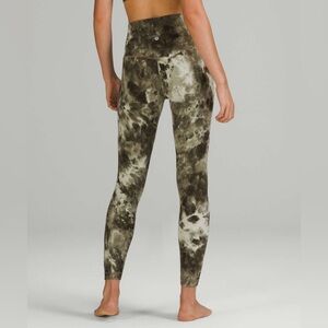 Lululemon Align Pant 28" in Diamond Dye Light Sage Army Green Dark Olive Size 4